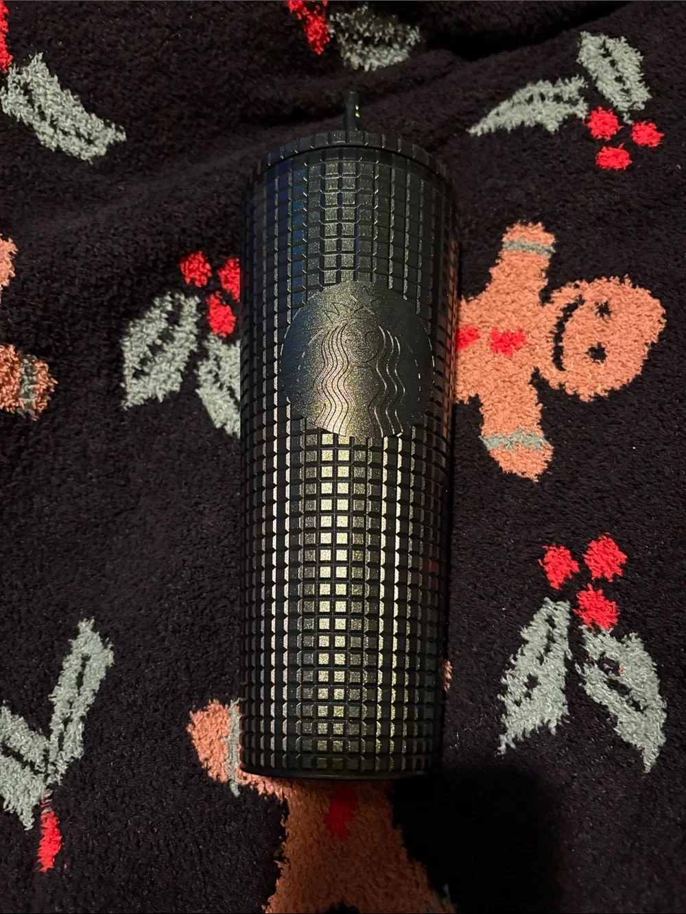 Holiday 2021 Starbucks Dark Green Grid Tumbler with Metallic